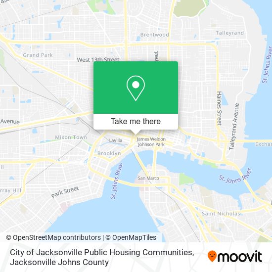 City of Jacksonville Public Housing Communities map