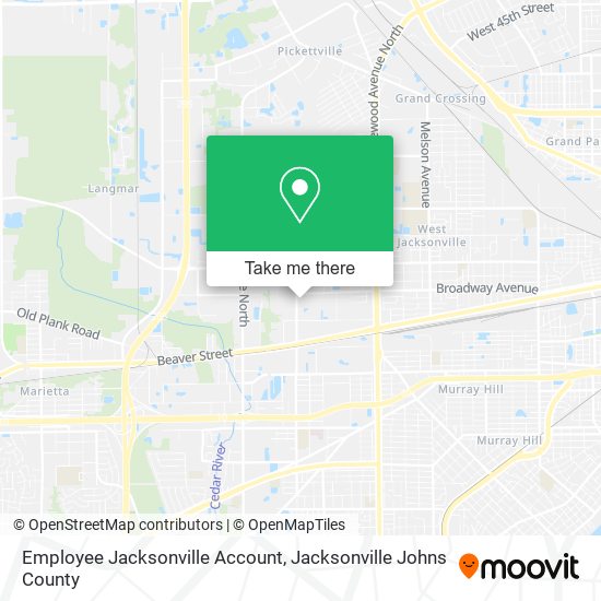 Mapa de Employee Jacksonville Account