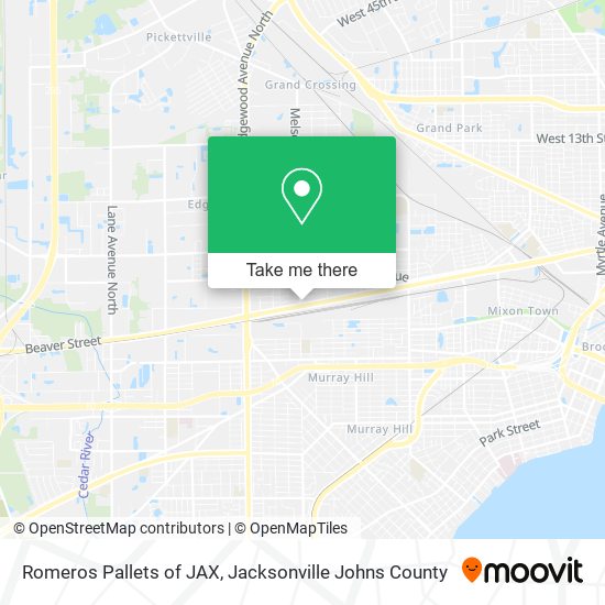 Mapa de Romeros Pallets of JAX