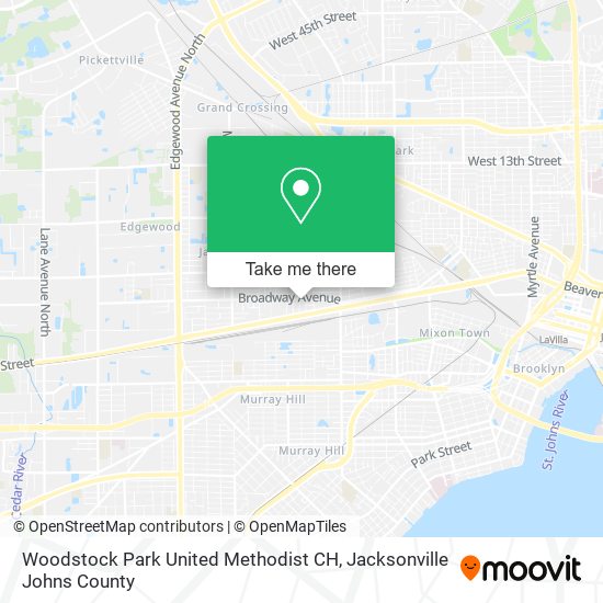 Woodstock Park United Methodist CH map