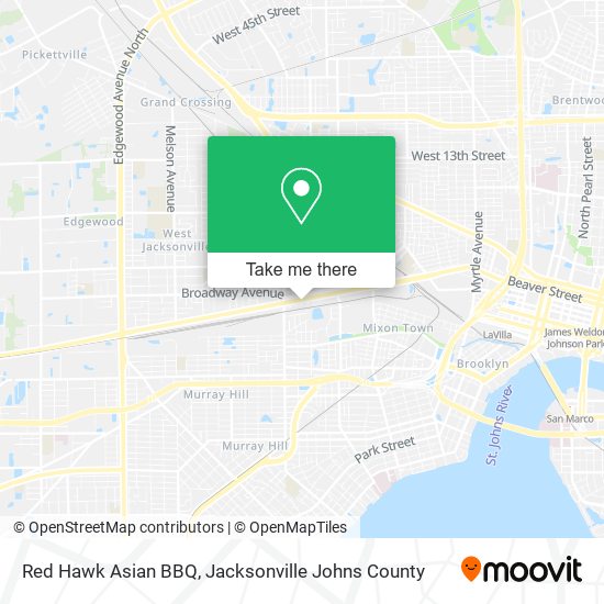 Red Hawk Asian BBQ map