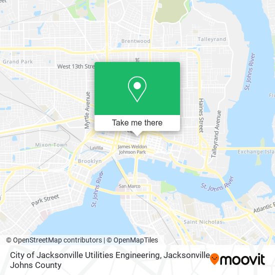 Mapa de City of Jacksonville Utilities Engineering