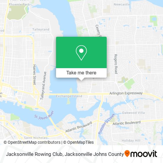 Jacksonville Rowing Club map