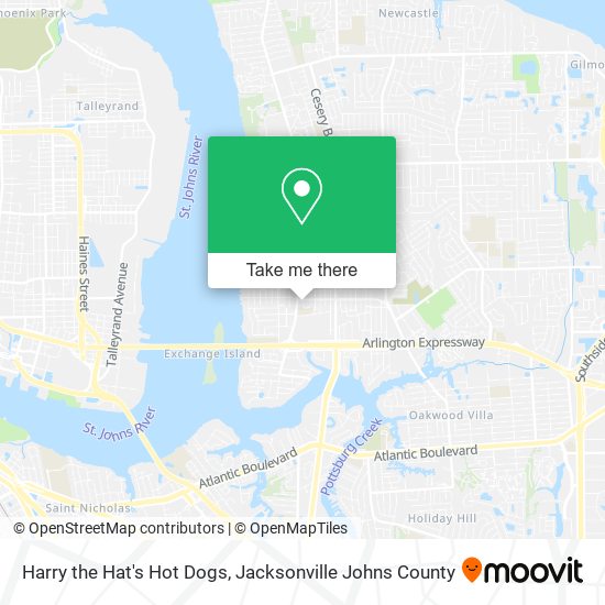 Harry the Hat's Hot Dogs map