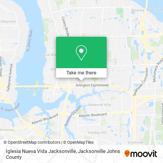 Mapa de Iglesia Nueva Vida Jacksonville