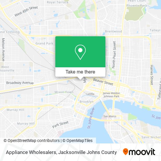 Appliance Wholesalers map