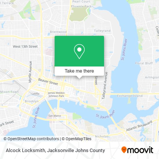 Alcock Locksmith map