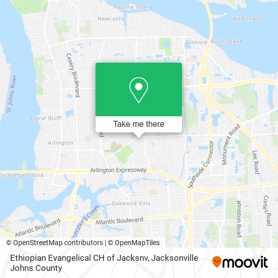Ethiopian Evangelical CH of Jacksnv map
