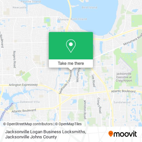 Mapa de Jacksonville Logan Business Locksmiths