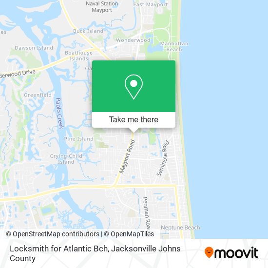 Mapa de Locksmith for Atlantic Bch