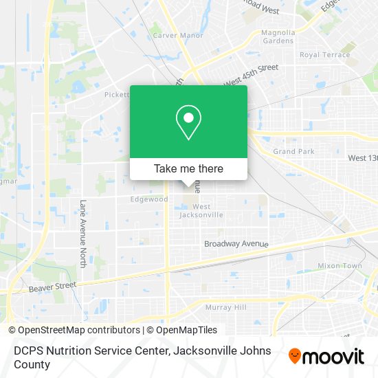 DCPS Nutrition Service Center map