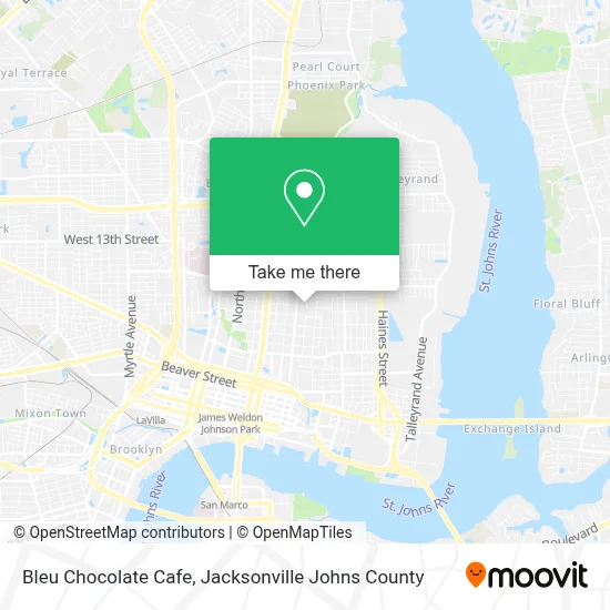 Bleu Chocolate Cafe map