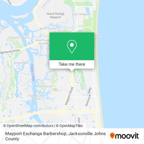 Mayport Exchange Barbershop map