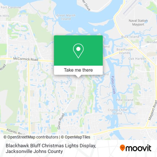Blackhawk Bluff Christmas Lights Display map