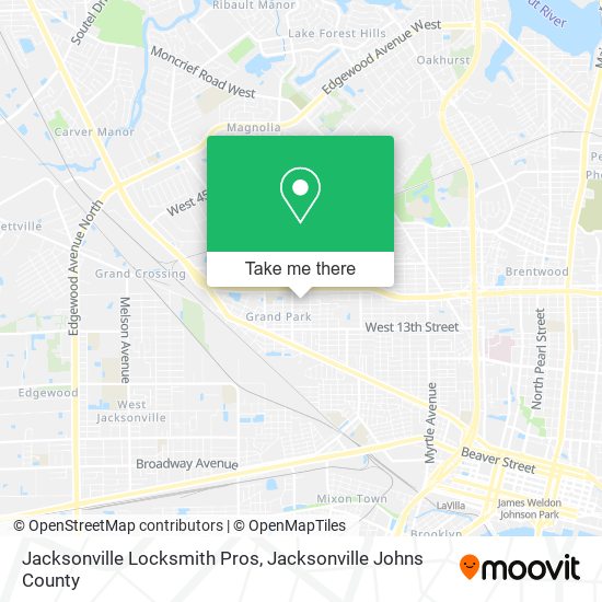 Jacksonville Locksmith Pros map