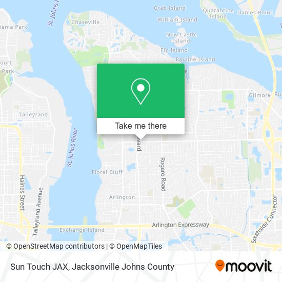 Sun Touch JAX map