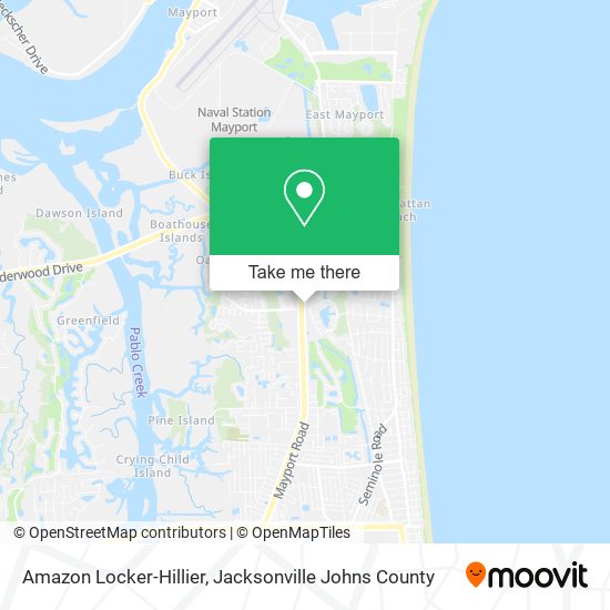Mapa de Amazon Locker-Hillier