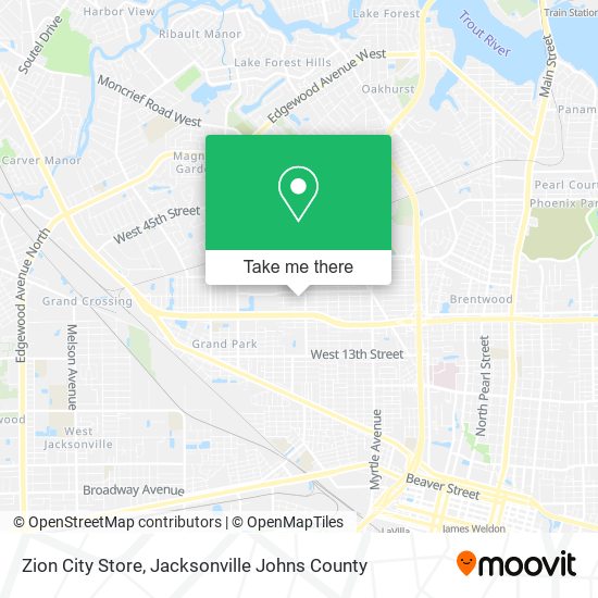 Mapa de Zion City Store