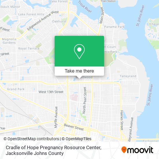 Cradle of Hope Pregnancy Rosource Center map