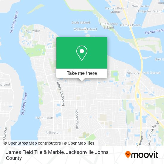 Mapa de James Field Tile & Marble
