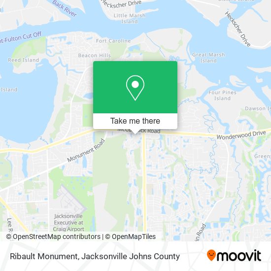 Ribault Monument map