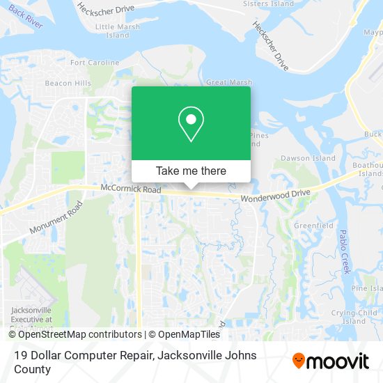 Mapa de 19 Dollar Computer Repair