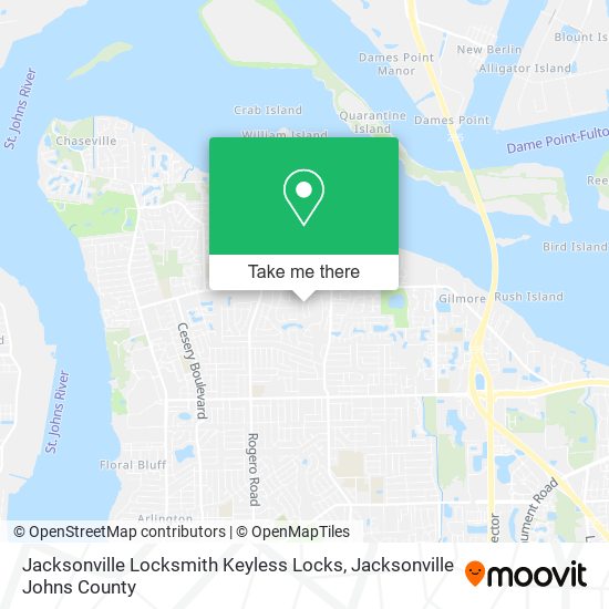 Mapa de Jacksonville Locksmith Keyless Locks