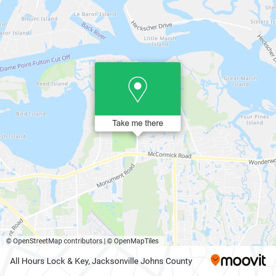 Mapa de All Hours Lock & Key