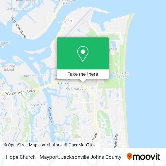 Hope Church - Mayport map