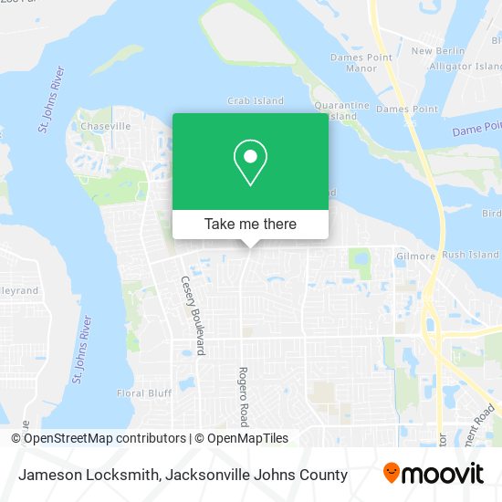 Jameson Locksmith map