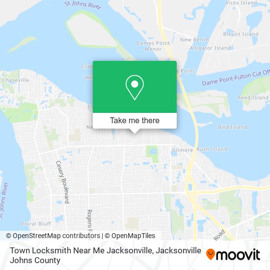 Mapa de Town Locksmith Near Me Jacksonville