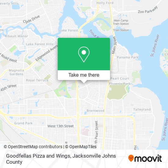 Goodfellas Pizza and Wings map