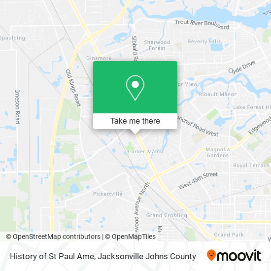 History of St Paul Ame map