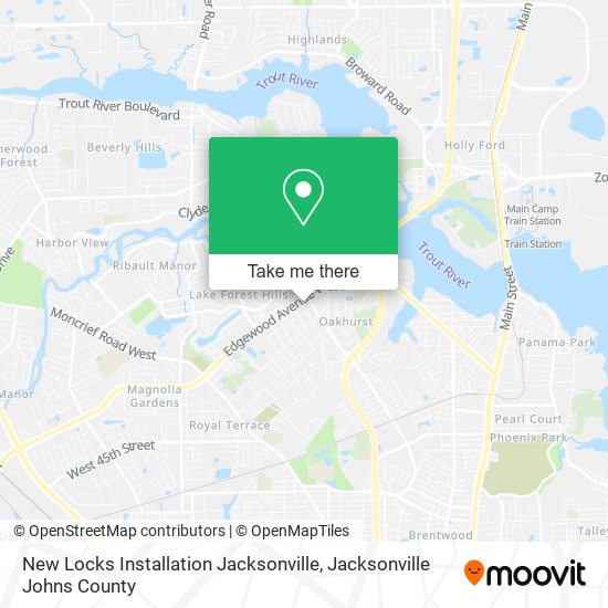 New Locks Installation Jacksonville map