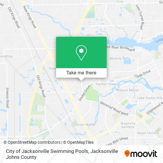 Mapa de City of Jacksonville Swimming Pools