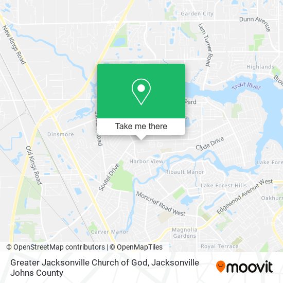 Greater Jacksonville Church of God map