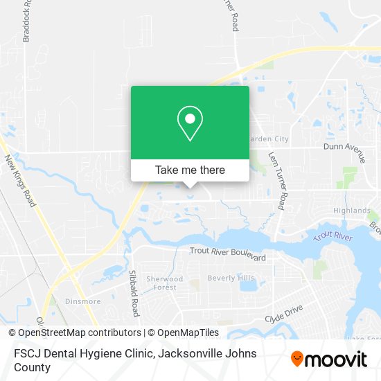 Mapa de FSCJ Dental Hygiene Clinic