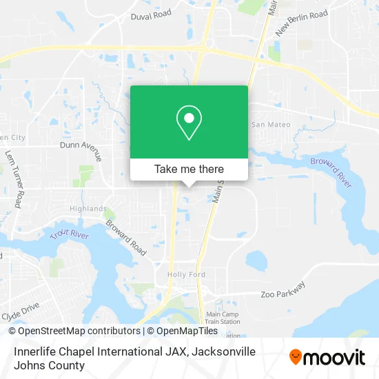 Innerlife Chapel International JAX map