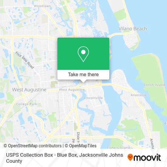USPS Collection Box - Blue Box map