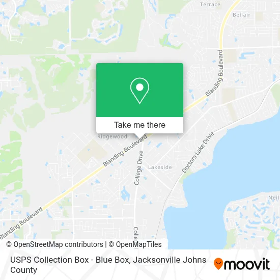 USPS Collection Box - Blue Box map