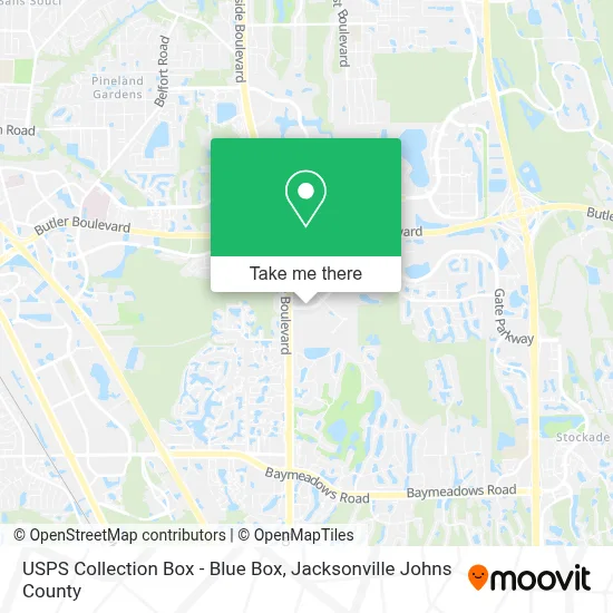USPS Collection Box - Blue Box map