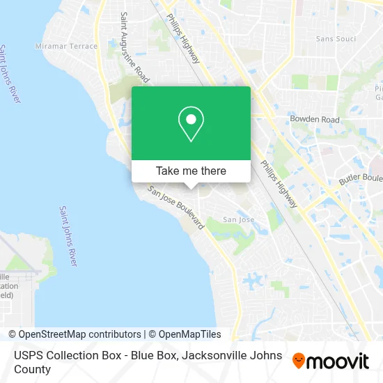 USPS Collection Box - Blue Box map