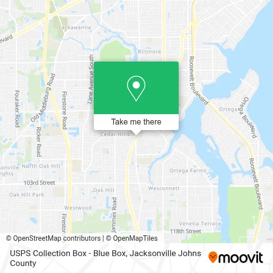 USPS Collection Box - Blue Box map