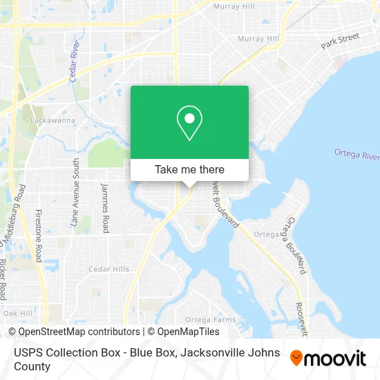 USPS Collection Box - Blue Box map