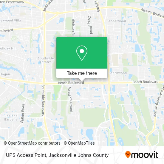 UPS Access Point map