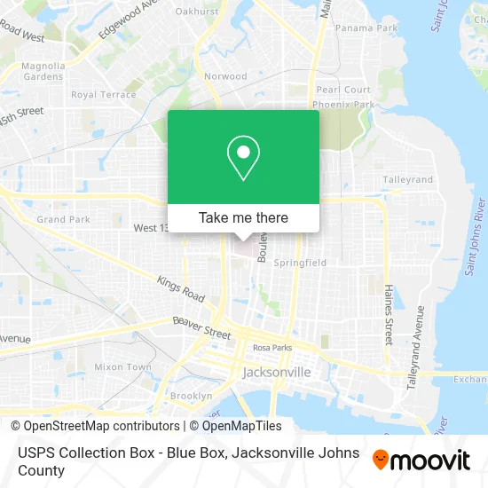 USPS Collection Box - Blue Box map