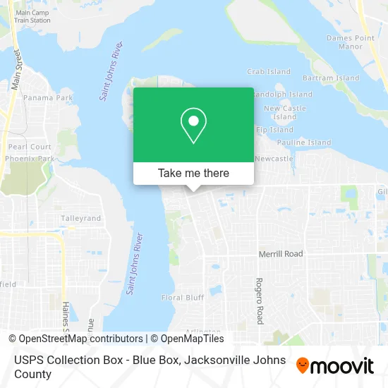 USPS Collection Box - Blue Box map