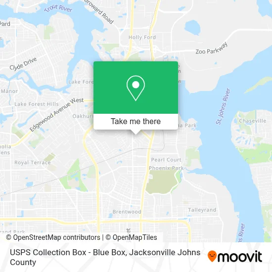 USPS Collection Box - Blue Box map