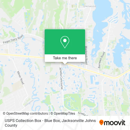 USPS Collection Box - Blue Box map
