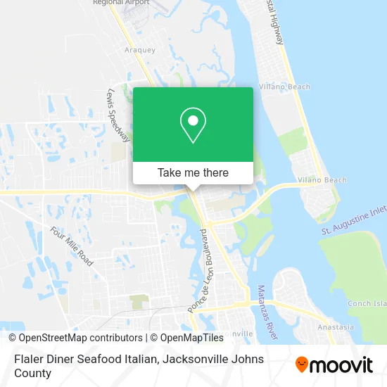 Flaler Diner Seafood Italian map